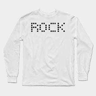 ROCK pixel design logo Long Sleeve T-Shirt